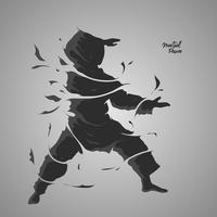 martial art splash power vector