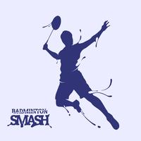 badminton smash splash silhouette vector