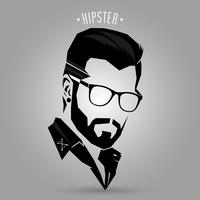 Hipster estilo de pelo 05 vector
