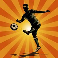 abstract soccer half volley vector