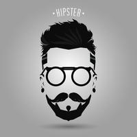 hipster beard symbol vector