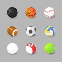 iconos de pelota deportiva vector