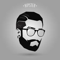 short hair hipster vector