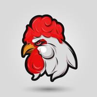 rooster head sign vector
