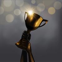 hand up trophy vector