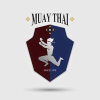 Logo de muaythai shiled vector