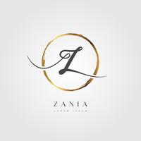 Gold Elegant Initial Letter Type Z vector