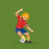 soccer cartoon skill vector