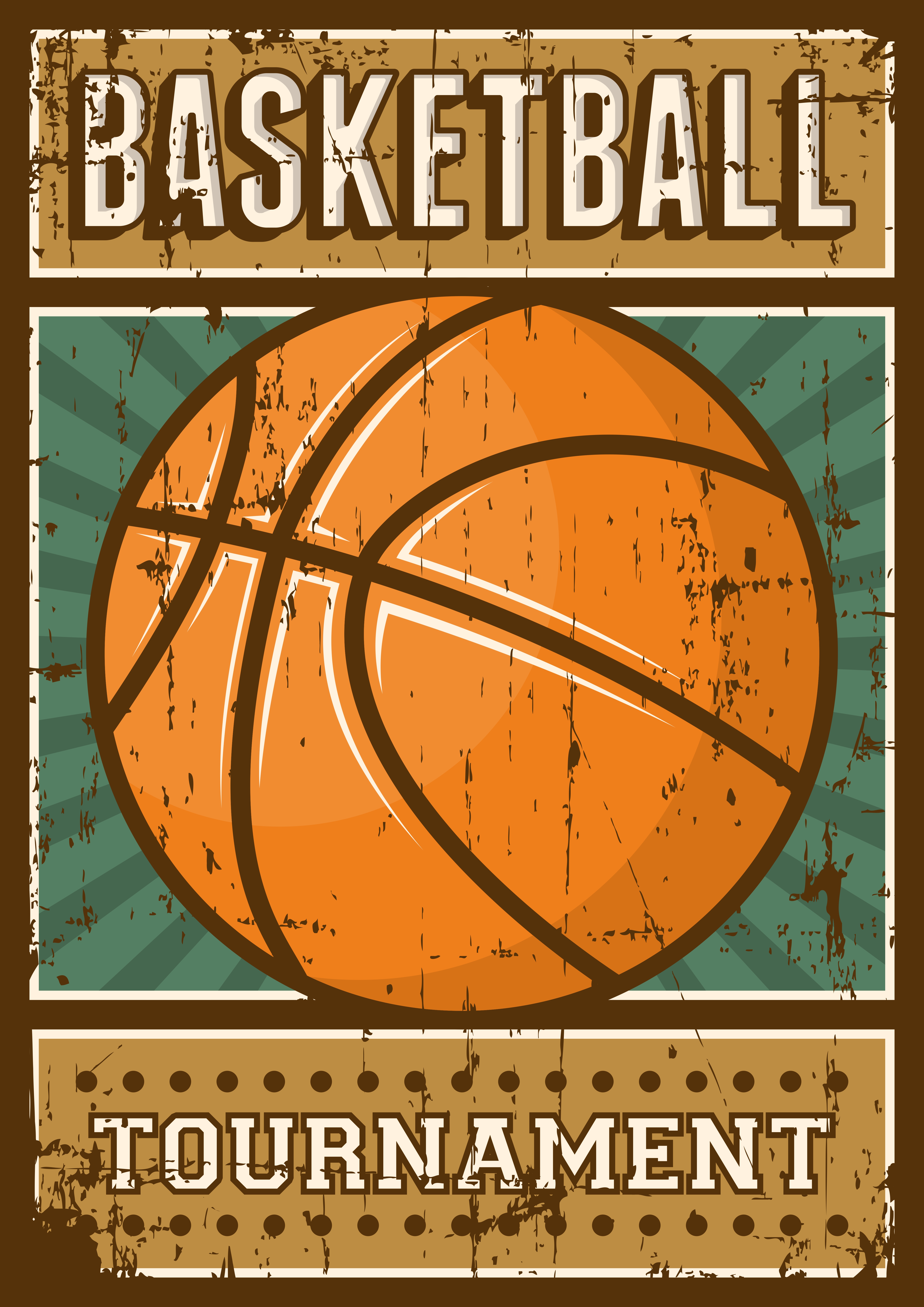 Basketball Football Sport Retro Pop Art Poster Signage Download