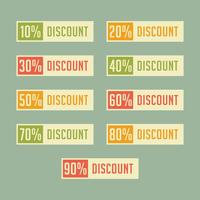 Retro discount badge sell sale promotion vector