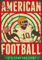 American Football Rugby Sport Retro Pop Art Poster Signage vector