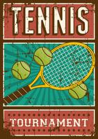 Cartel del cartel del arte pop retro del deporte del tenis
