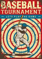 Baseball Sport Retro Pop Art Poster Signage vector