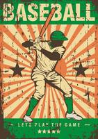 Baseball Sport Retro Pop Art Poster Signage vector