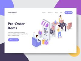 Landing page template of Refurbished Product Illustration Concept. Isometric flat design concept of web page design for website and mobile website.Vector illustration