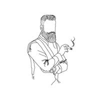 Elegant Guy with Cigar vector