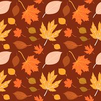 Vector hand drawn autumn seamless pattern