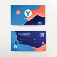 Fluid Buiness Card Template Vector