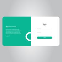 Company login form template vector