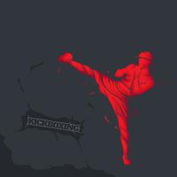 kickboxing fighter splash vector