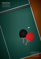 Pingpong Poster Template Vector Illustration