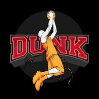 slam dunk basketball silhouette vector
