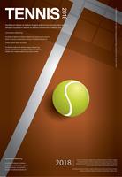 Campeonato de tenis cartel ilustración vectorial