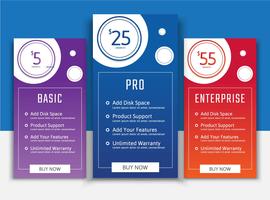 Pricing Table vector