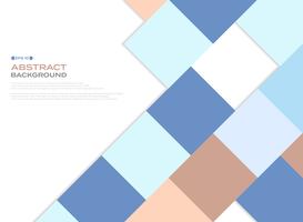 Colorful business color tone square pattern cover on white background. vector