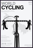 Ciclismo cartel diseño plantilla vector illustration