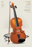 The Classical Music Concept Violin Vector Illustration