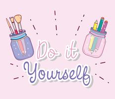 Do it yourself crafts concept vector