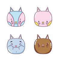 Cute cat cartoon vector