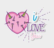 I love you card vector