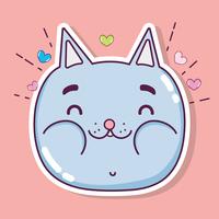 Cute cat cartoon vector