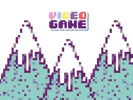 Retro videogame scenery vector