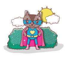 Superhero animal cartoon vector