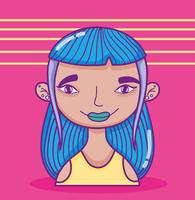 Youth culture millenial woman cartoon vector