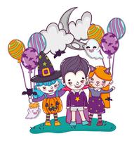 Halloween cute cartoons vector