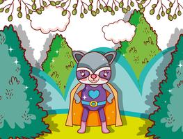 Superhero animal cartoon vector