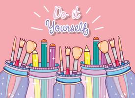 Do it yourself crafts concept vector