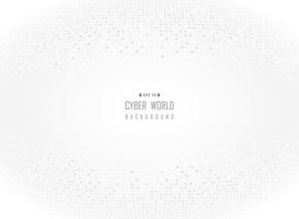 Cyber world of gray digital white background.  vector