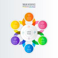 infographic design business concept with 6 options. vector