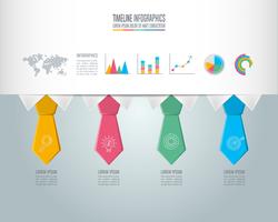 Timeline infographic business concept with 4 options. vector