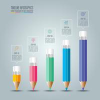 Timeline infographic business concept with 5 options. vector