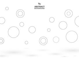 Abstract of simple circles bounce background with shadow.  vector