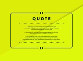 Abstract green paper cut quote vector design for speech text copy template design. vector eps10