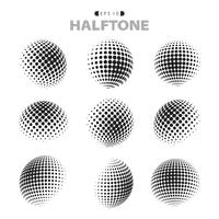 Abstract modern halftone dots pattern black and white.  vector