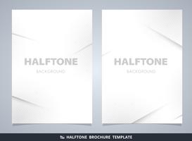Abstract modern halftone brochure mockup in gray decorating background.  vector