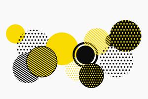Diseño geométrico negro y amarillo abstracto del vector del modelo de la forma. ilustración vectorial eps10